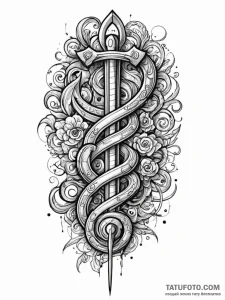 Rod of asclepius, the true symbol of medicine... - эскиз тату (№1752540111_0, 15.07.2025 00:41) — Tatufoto.com