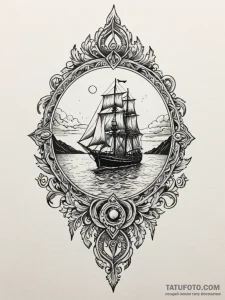 Quartz eye beneath crimson sky, artistic tatt... - эскиз тату (№1752540623_0, 15.07.2025 00:50) — Tatufoto.com