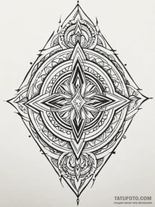 Rune-forged blade crowned in frost, tattoo fl... - эскиз тату (№1752540708_0, 15.07.2025 00:51) — Tatufoto.com