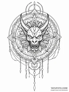 Angelic chains binding demon, tattoo flash sh... - эскиз тату (№1752541429_0, 15.07.2025 01:03) — Tatufoto.com