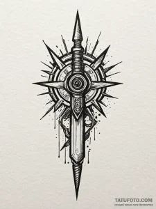 A powerful buzzsaw blade, industrial,, tattoo... - эскиз тату (№1752541940_0, 15.07.2025 01:12) — Tatufoto.com