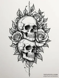 W, artistic tattoo sketch, chicano tattoo sty... - эскиз тату (№1752543725_0, 15.07.2025 01:42) — Tatufoto.com