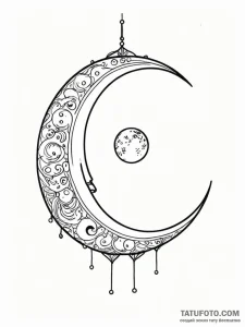 Moon - эскиз тату (№1752545009_0, 15.07.2025 02:03) — Tatufoto.com