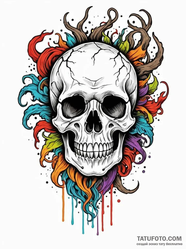 Keystone beneath bone roots, ink illustration... - эскиз тату (№1752545435_0, 15.07.2025 02:10) — Tatufoto.com
