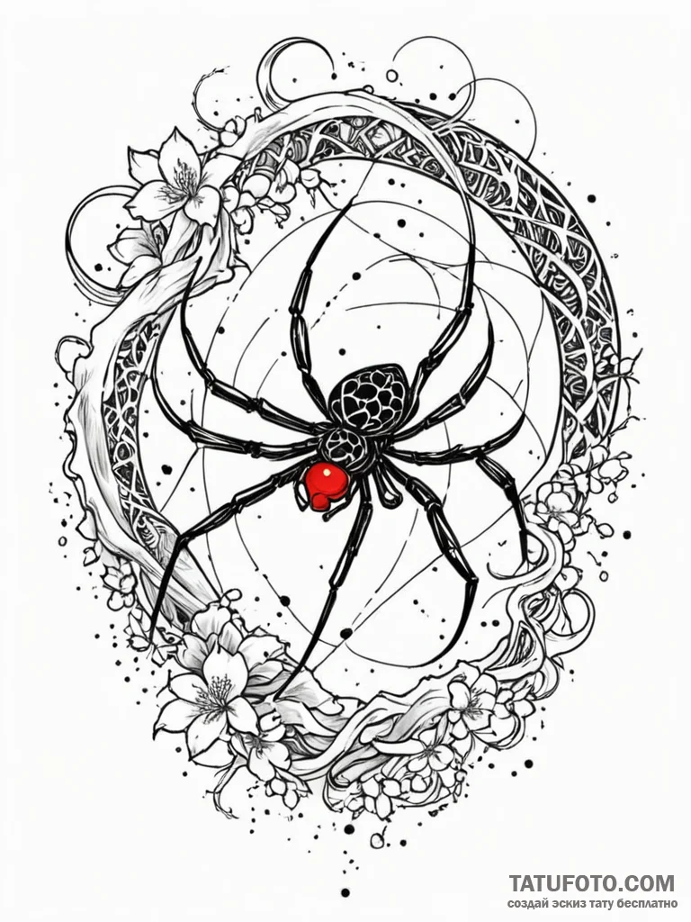 Spider web catching falling stars, tattoo ske... - эскиз тату (№1752545861_0, 15.07.2025 02:17) — Tatufoto.com