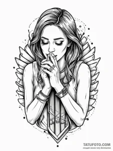 Pan flute cracked and bleeding notes, tattoo... - эскиз тату (№1752546458_0, 15.07.2025 02:27) — Tatufoto.com