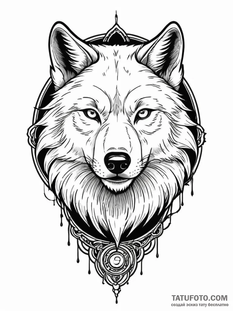 Fenrir (the wolf), tattoo flash sheet design,... - эскиз тату (№1752547308_0, 15.07.2025 02:41) — Tatufoto.com