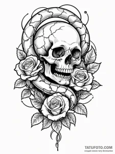 Glacial serpent devouring light, tattoo sketc... - эскиз тату (№1752547648_0, 15.07.2025 02:47) — Tatufoto.com