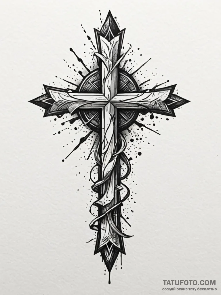 V, tattoo sketch design, detailed cross-hatch... - эскиз тату (№1752548328_0, 15.07.2025 02:58) — Tatufoto.com