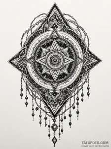 Trap chain binding relic, tattoo drawing outl... - эскиз тату (№1752549614_0, 15.07.2025 03:20) — Tatufoto.com