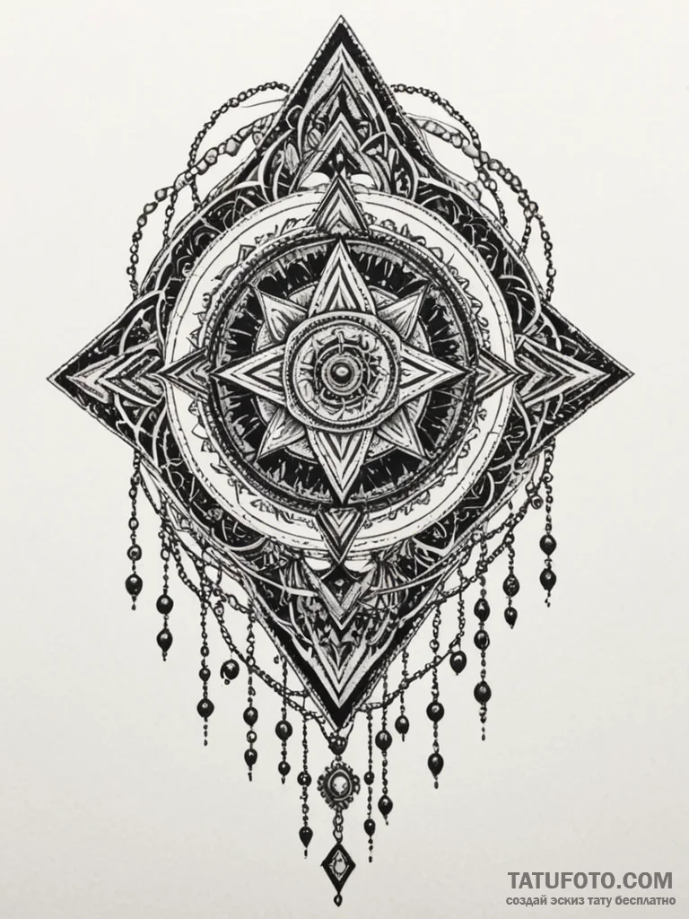 Trap chain binding relic, tattoo drawing outl... - эскиз тату (№1752549614_0, 15.07.2025 03:20) — Tatufoto.com