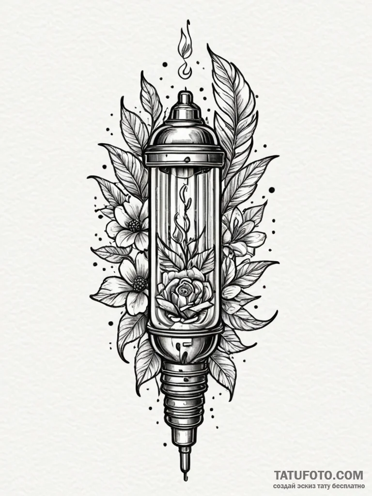 Vacuum tube, tattoo flash sheet design, muted... - эскиз тату (№1752549699_0, 15.07.2025 03:21) — Tatufoto.com