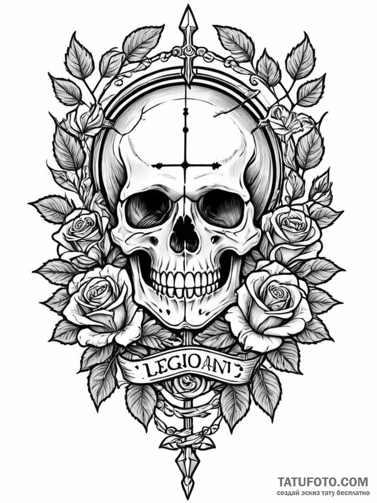 Legionary's standard (aquila) held high, tatt... - эскиз тату (№1752549785_0, 15.07.2025 03:23) — Tatufoto.com