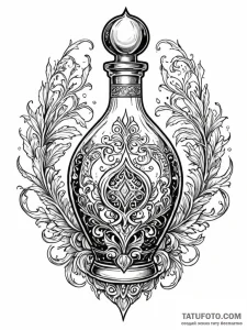 Potion bottle from a video game (hp or mana),... - эскиз тату (№1752549957_0, 15.07.2025 03:25) — Tatufoto.com