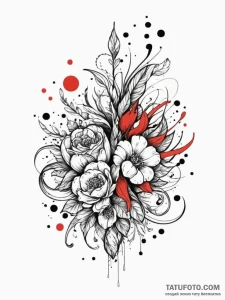 W, tattoo drawing outline, soft whip shading,... - эскиз тату (№1752550301_0, 15.07.2025 03:31) — Tatufoto.com