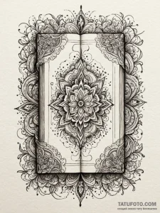 Broken book bleeding ink, tattoo line art, cl... - эскиз тату (№1752550472_0, 15.07.2025 03:34) — Tatufoto.com