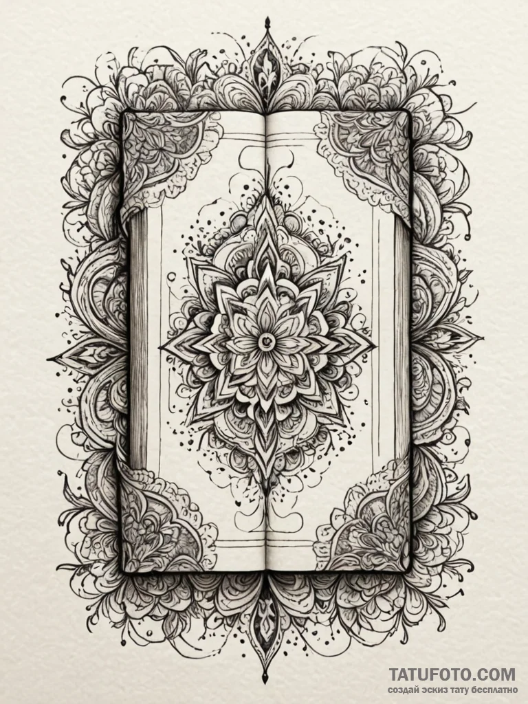 Broken book bleeding ink, tattoo line art, cl... - эскиз тату (№1752550472_0, 15.07.2025 03:34) — Tatufoto.com
