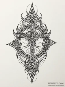 Trident, tattoo line art, highly detailed, in... - эскиз тату (№1752551703_0, 15.07.2025 03:55) — Tatufoto.com