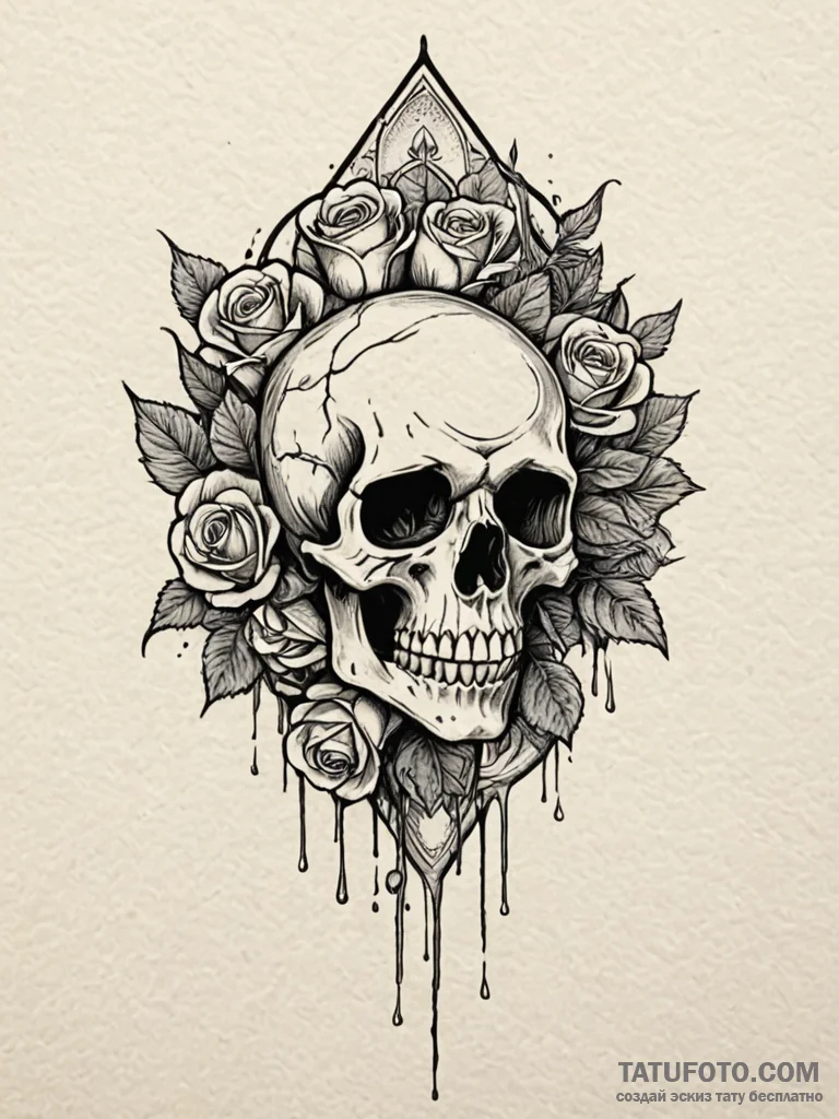 Engraved fang dripping venom, concept art for… — эскиз тату (№1752552042_0, 15.07.2025 04:00) — Tatufoto.com