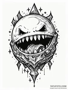 Treasure orb devouring starlight, concept art... - эскиз тату (№1752553064_0, 15.07.2025 04:17) — Tatufoto.com