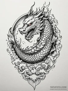 Mirror eye beneath burning sky, tattoo drawin... - эскиз тату (№1752553405_0, 15.07.2025 04:23) — Tatufoto.com