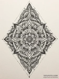 H, artistic tattoo sketch, dotwork shading, s... - эскиз тату (№1752553832_0, 15.07.2025 04:30) — Tatufoto.com