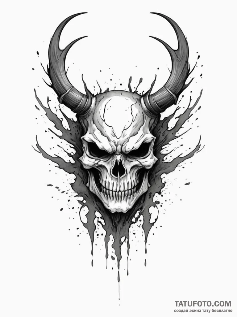 A rorschach inkblot test, artistic tattoo ske... - эскиз тату (№1752554087_0, 15.07.2025 04:34) — Tatufoto.com