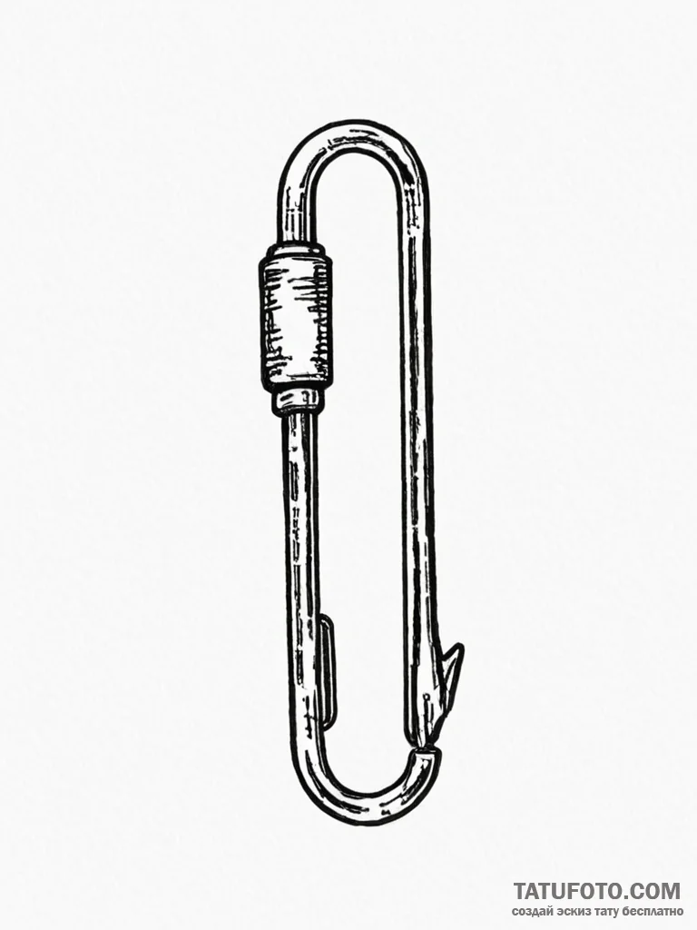 A safety pin - эскиз тату (№1752554343_0, 15.07.2025 04:39) — Tatufoto.com