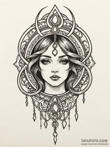 Spirit chains binding relic, tattoo flash she... - эскиз тату (№1752554597_0, 15.07.2025 04:43) — Tatufoto.com