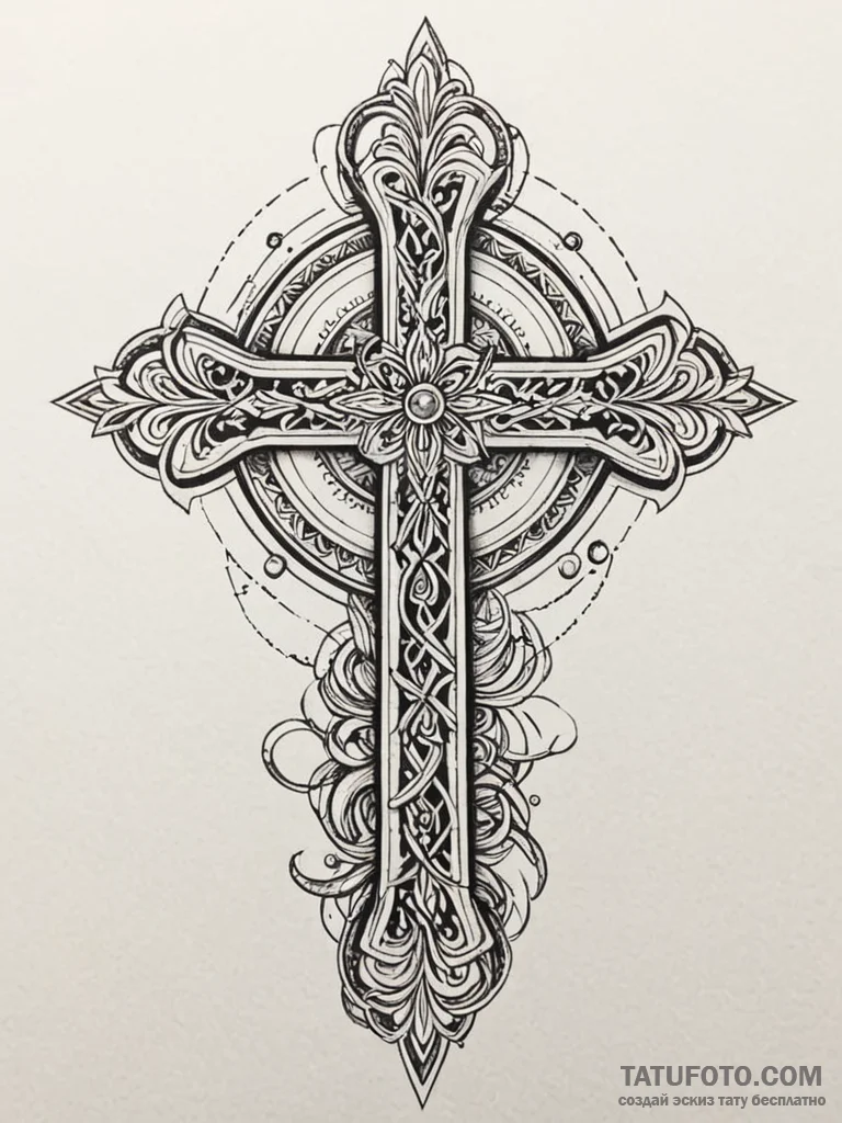 Quartz amulet glowing faintly, tattoo drawing... - эскиз тату (№1752555278_0, 15.07.2025 04:54) — Tatufoto.com