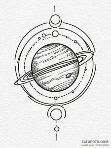 The astrological symbol for a planet (e.g., j... - эскиз тату (№1752555364_0, 15.07.2025 04:56) — Tatufoto.com