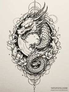 Thorned orb beneath spectral gate, tattoo lin... - эскиз тату (№1752555450_0, 15.07.2025 04:57) — Tatufoto.com