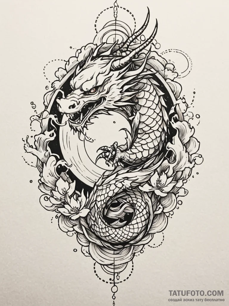 Thorned orb beneath spectral gate, tattoo lin... - эскиз тату (№1752555450_0, 15.07.2025 04:57) — Tatufoto.com