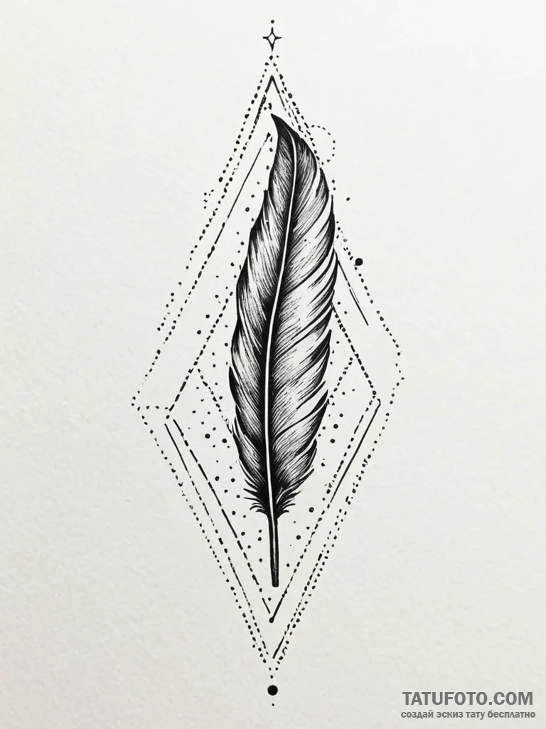 Quill dipped in starry ink, artistic tattoo s… — эскиз тату (№1752556642_0, 15.07.2025 05:17) — Tatufoto.com