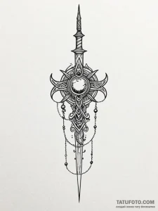 Lunar dagger piercing veil, tattoo drawing ou... - эскиз тату (№1752557069_0, 15.07.2025 05:24) — Tatufoto.com