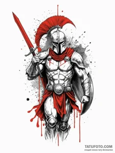Spartan warrior (is there, but can be in a ph... - эскиз тату (№1752557498_0, 15.07.2025 05:31) — Tatufoto.com
