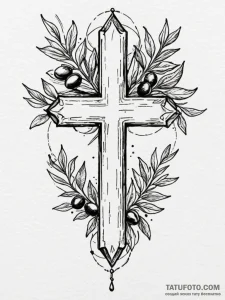 Olive branch across broken mirror, tattoo fla... - эскиз тату (№1752560311_0, 15.07.2025 06:18) — Tatufoto.com