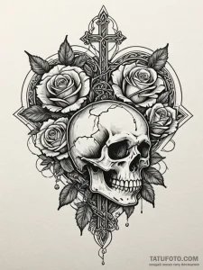 Ashen chains wrapped around heart, tattoo fla... - эскиз тату (№1752562278_0, 15.07.2025 06:51) — Tatufoto.com