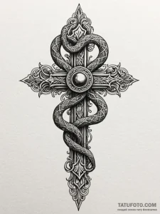 Filigree key turning into a serpent, artistic... - эскиз тату (№1752562364_0, 15.07.2025 06:52) — Tatufoto.com