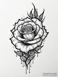 Clawed gauntlet gripping shattered rose, conc... - эскиз тату (№1752563899_0, 15.07.2025 07:18) — Tatufoto.com