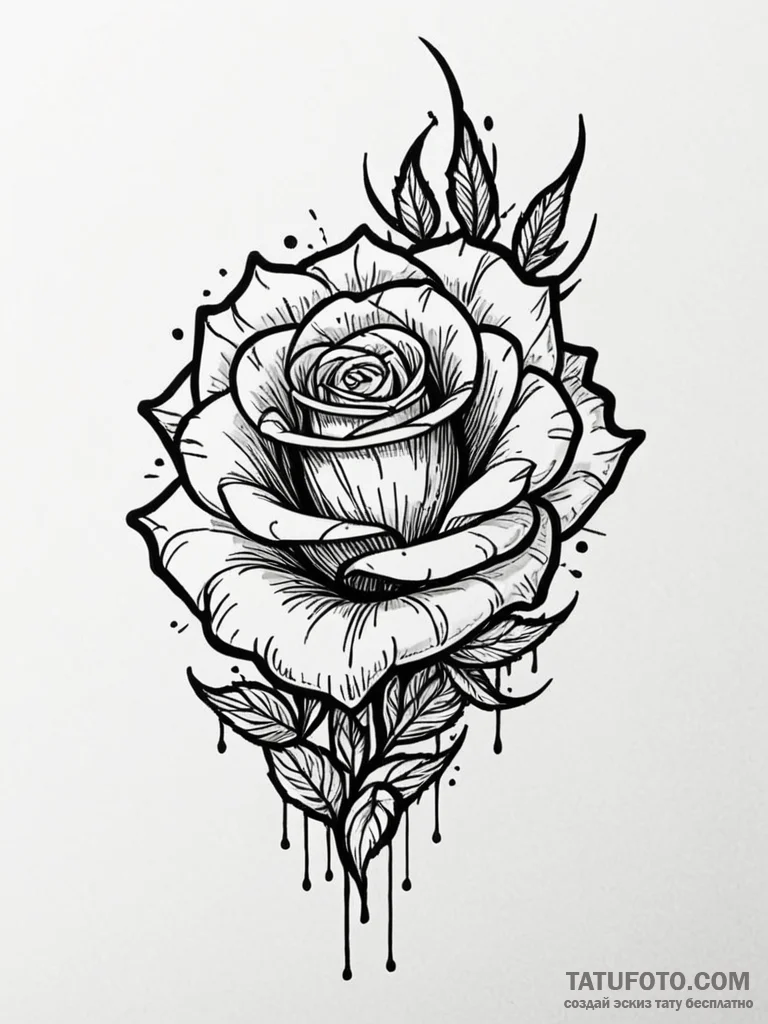 Clawed gauntlet gripping shattered rose, conc... - эскиз тату (№1752563899_0, 15.07.2025 07:18) — Tatufoto.com