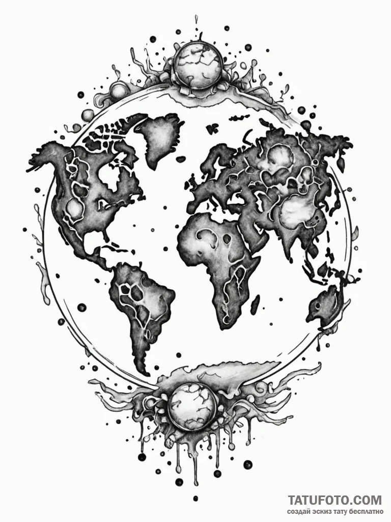 Petri dish with bacteria growing into the sha... - эскиз тату (№1752564497_0, 15.07.2025 07:28) — Tatufoto.com