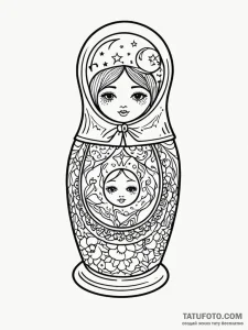 Matryoshka doll, each layer revealing a diffe... - эскиз тату (№1752565349_0, 15.07.2025 07:42) — Tatufoto.com