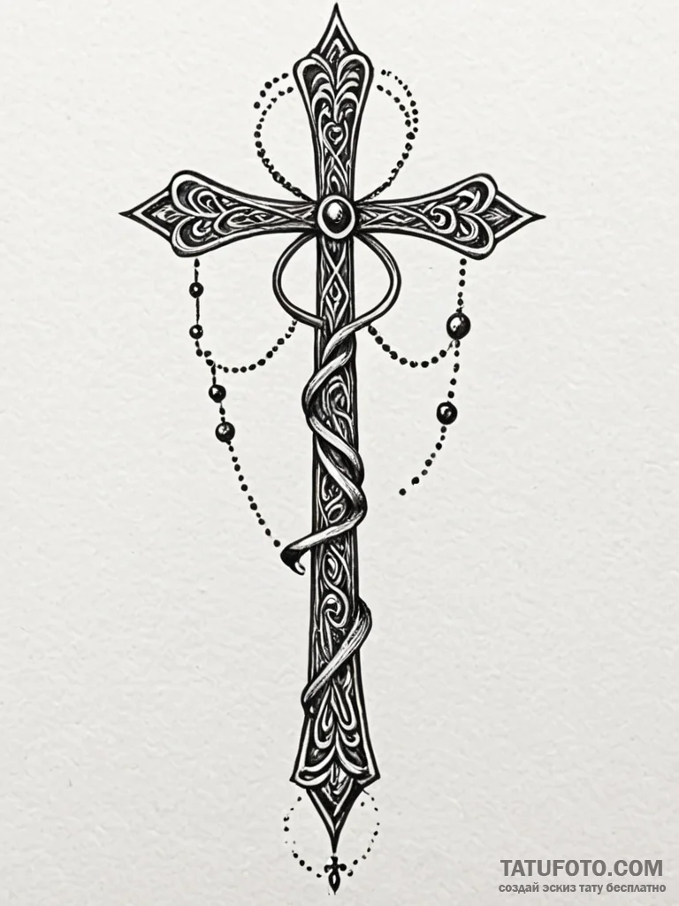 Ankh, tattoo sketch design, soft whip shading... - эскиз тату (№1752566032_0, 15.07.2025 07:53) — Tatufoto.com