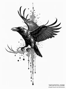 Raven talon piercing veil, ink illustration f... - эскиз тату (№1752566374_0, 15.07.2025 07:59) — Tatufoto.com