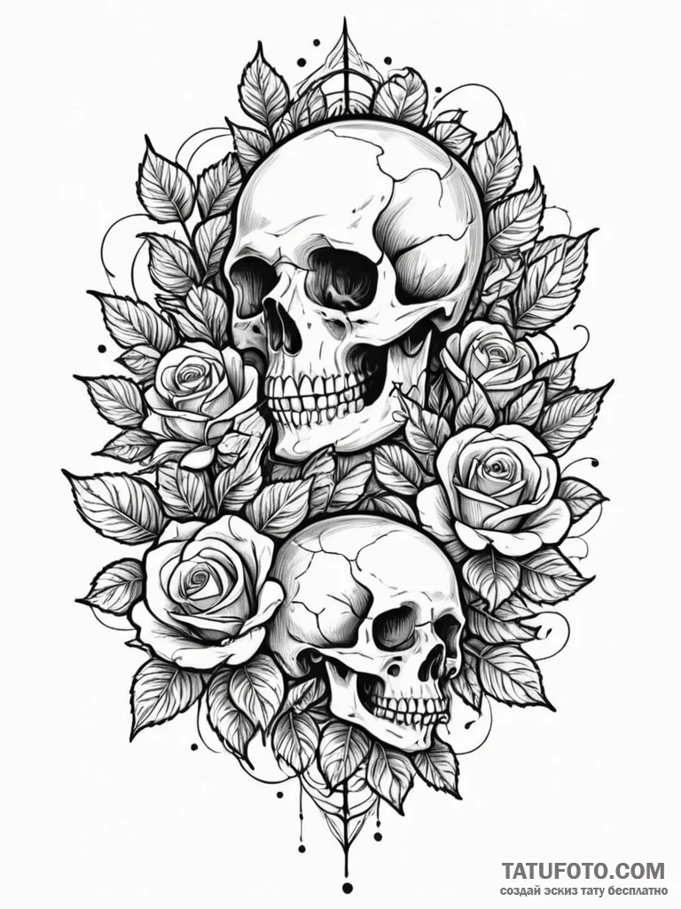 Sunken crown beneath coral reef, ink illustra... - эскиз тату (№1752568506_0, 15.07.2025 08:35) — Tatufoto.com