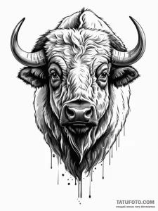 Buffalo - эскиз тату (№1752569020_0, 15.07.2025 08:43) — Tatufoto.com