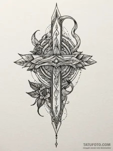 Pike, tattoo line art, on a clean white paper... - эскиз тату (№1752570466_0, 15.07.2025 09:07) — Tatufoto.com