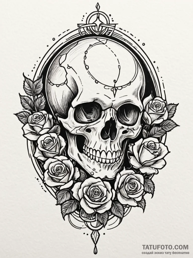 Crystal ball showing a vision, tattoo line ar… — эскиз тату (№1752571064_0, 15.07.2025 09:17) — Tatufoto.com