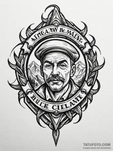 Outlaw badge rusted with age, tattoo sketch d... - эскиз тату (№1752571406_0, 15.07.2025 09:23) — Tatufoto.com